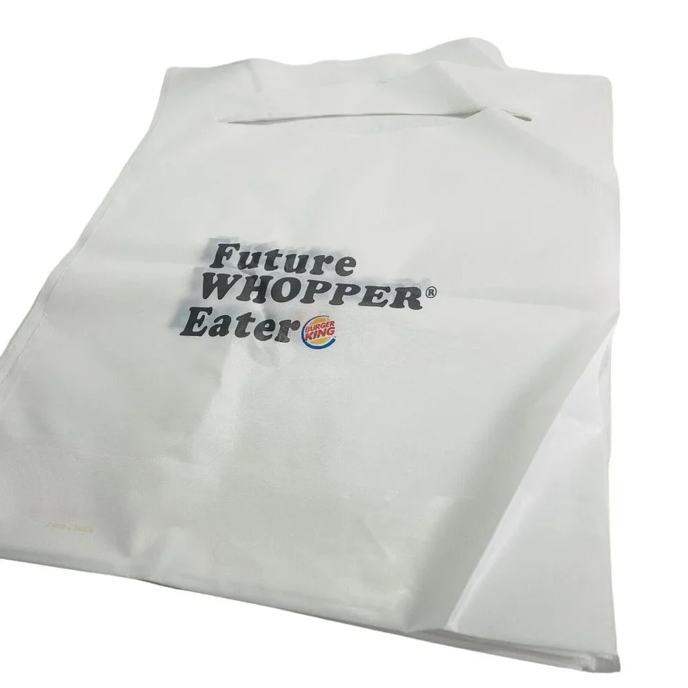 10 Burger King Future Whopper Eater Restaurant Plastic Bib Vintage Lot